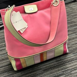 Brand new Tommy Hilfiger Pink and multi color Tote Bag